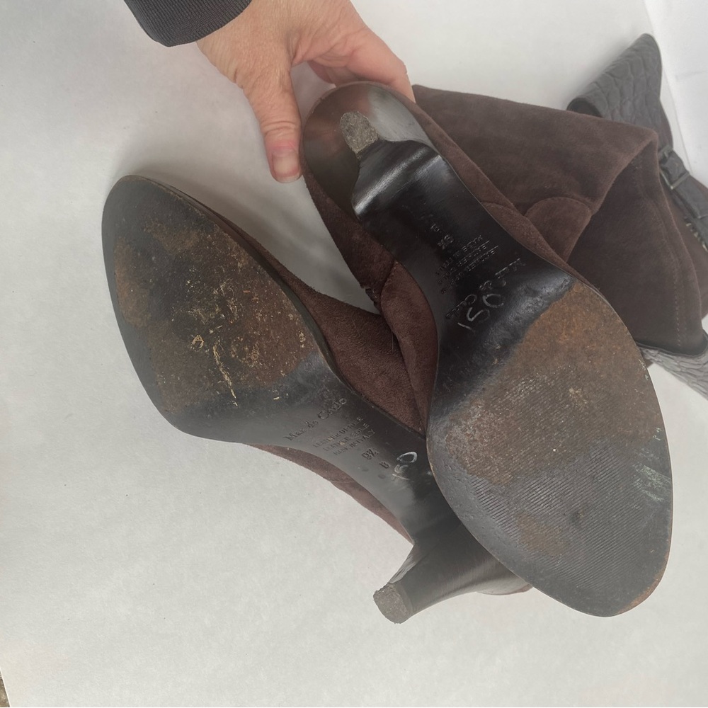Max de Carlo Leather Suede Boots 9.5 - Picture 3 of 8